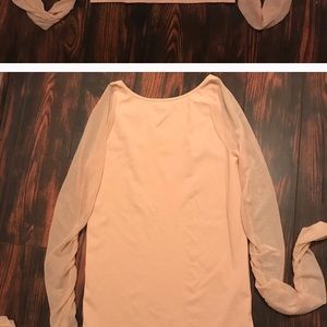 Free People Scrunch Sleeve Seamless Top M/L